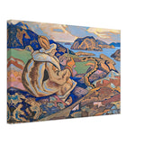 Snakes Facing (Whisperer a Serpent) by Nicholas Roerich, canvas