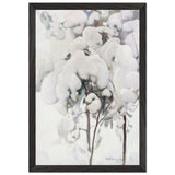 Snow-covered Pine Saplings by Pekka Halonen, framed poster, view 2