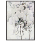 Snow-covered Pine Saplings by Pekka Halonen, framed poster, view 3