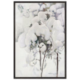 Snow-covered Pine Saplings by Pekka Halonen, framed poster