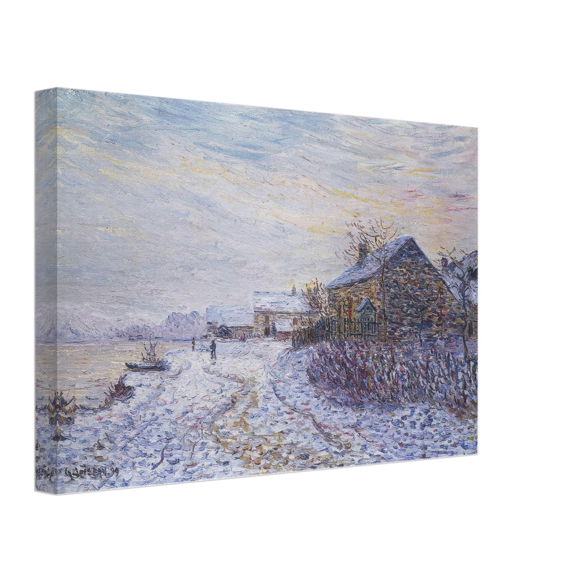 Snow Rifts Near the Seine by Gustave Loiseau, canvas, view 2