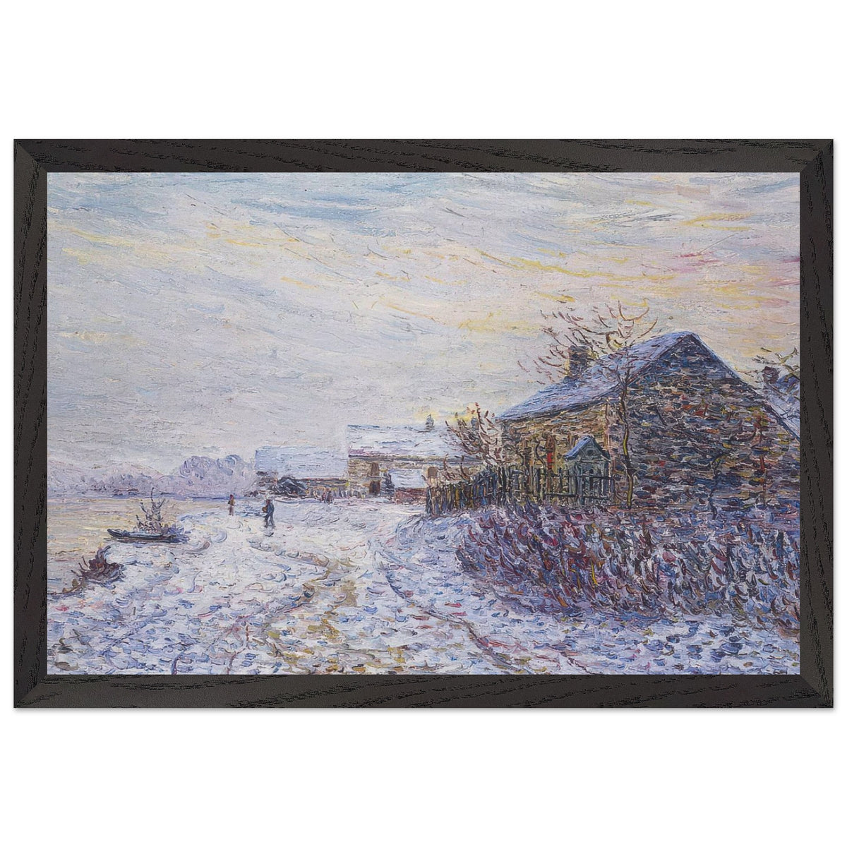 Snow Rifts Near the Seine by Gustave Loiseau, framed poster, view 2