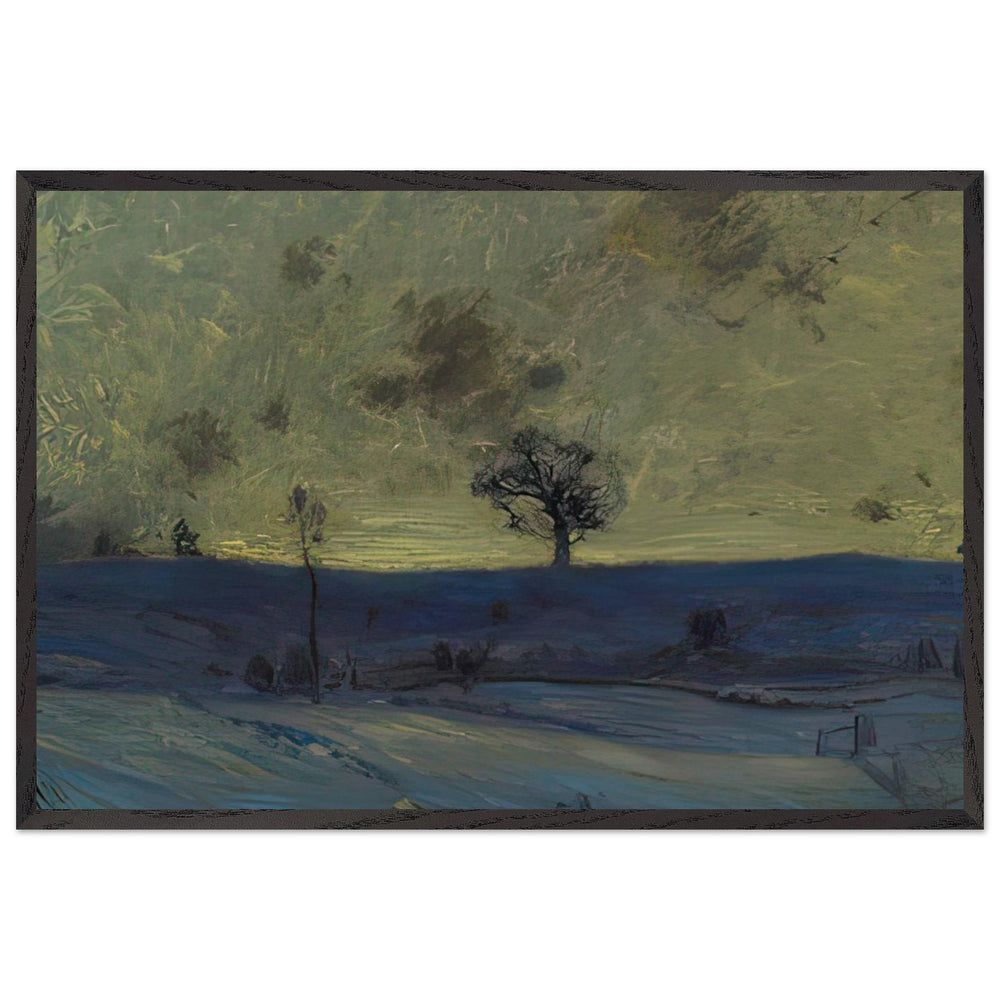 Snowfields, Evening by J. E. H. MacDonald, framed poster