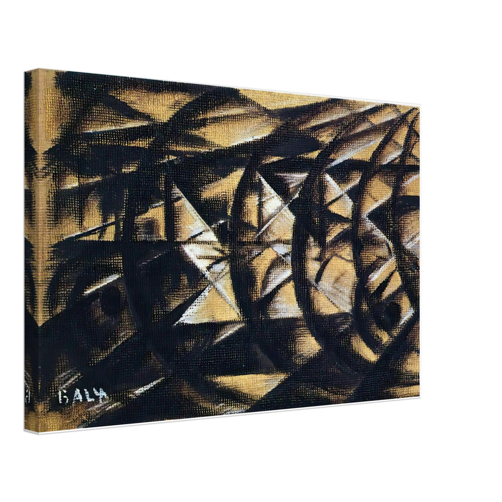 Speed of a Motorcycle (study) by Giacomo Balla, canvas