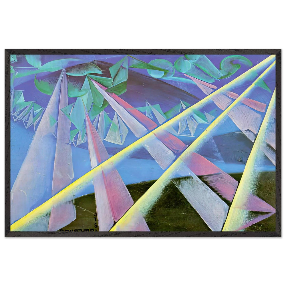Spirit-form transformation by Giacomo Balla, framed poster