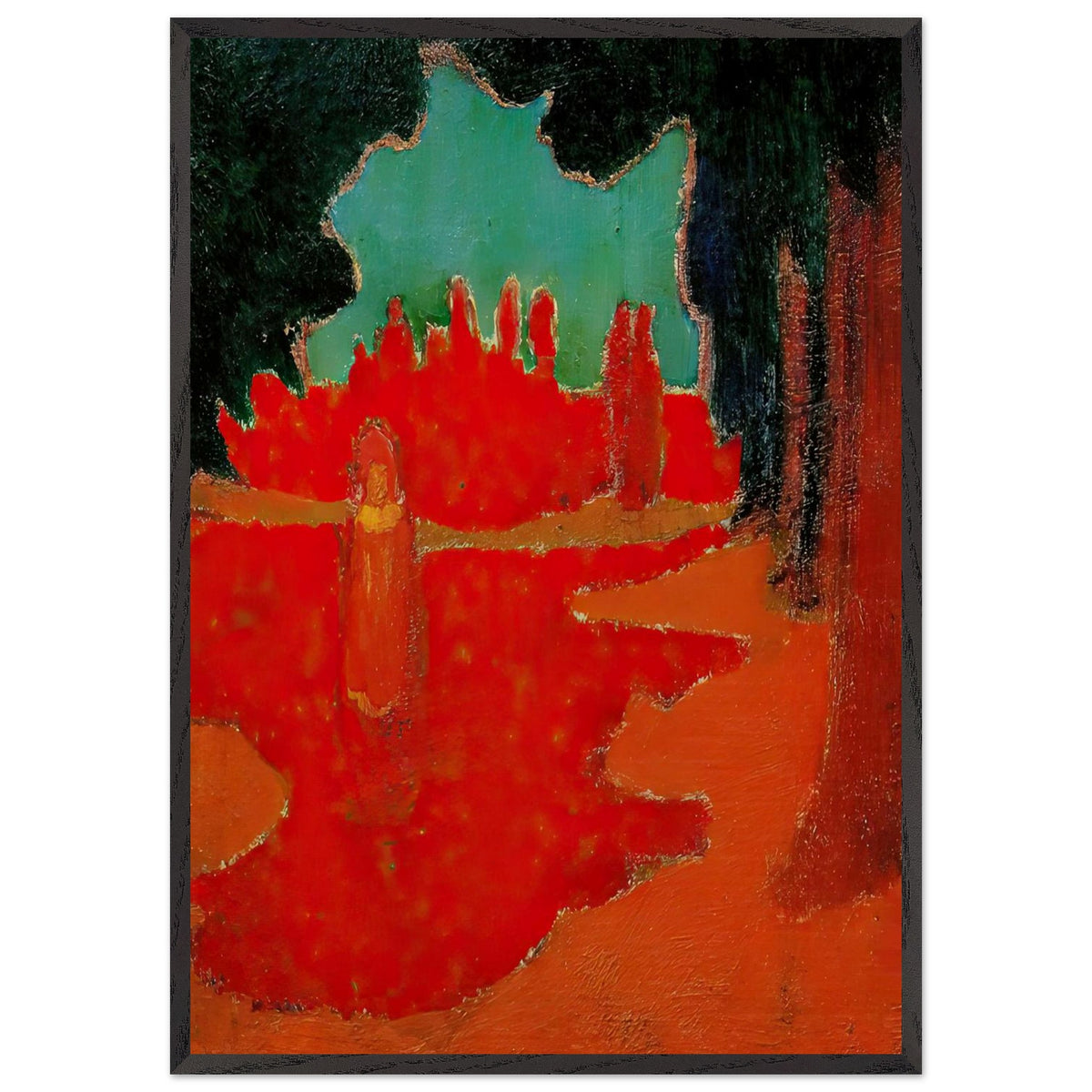 Spots of Sunlight on the Terrace by Maurice Denis, framed poster, view 3