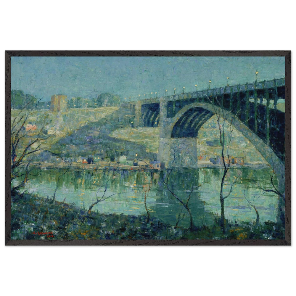 Spring Night, Harlem River by Ernest Lawson, framed poster