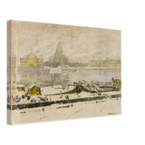 St Isaacs Cathedral on a Foggy Day by Anna Ostroumova-Lebedeva, canvas