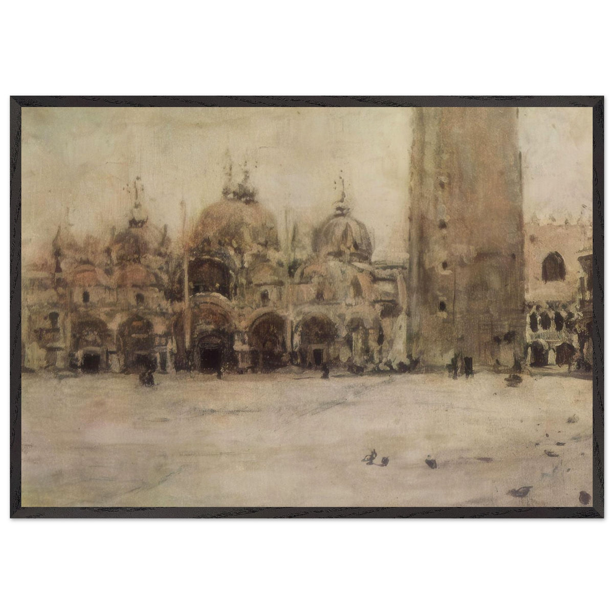 St. Mark Plaza in Venice by Valentin Serov, framed poster, view 3
