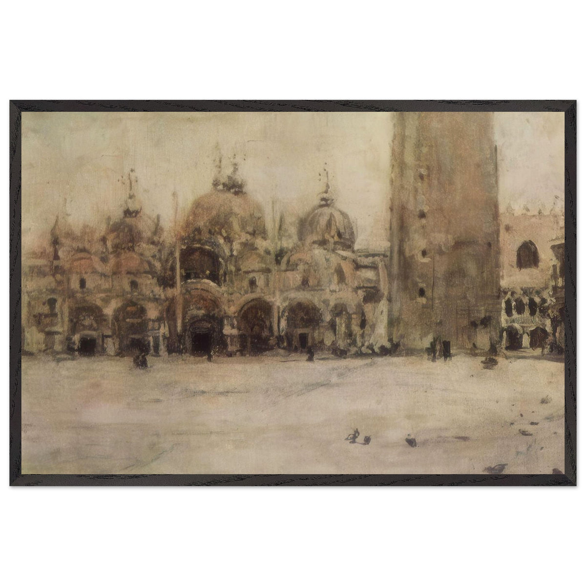 St. Mark Plaza in Venice by Valentin Serov, framed poster