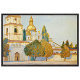 St. Michaels Cathedral in Kyiv by Vasyl Hryhorovych Krychevsky, framed poster