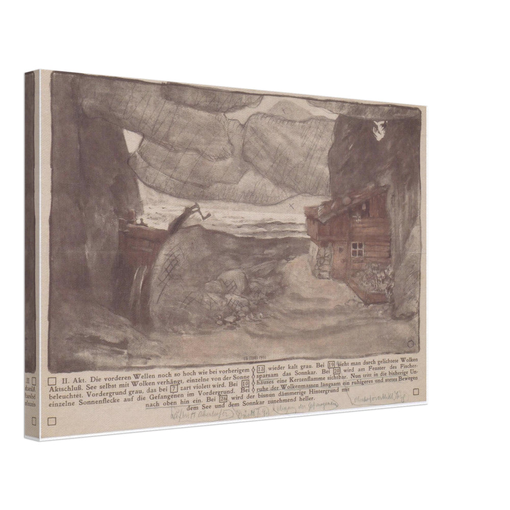 Stage Design for The Lake of Julius Bittner by Koloman Moser, canvas