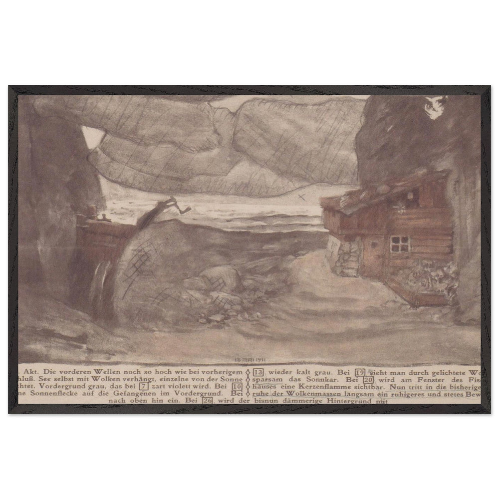 Stage Design for The Lake of Julius Bittner by Koloman Moser, framed poster