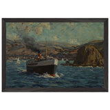 Steamer Leaving Avalon, Catalina Island by Granville Redmond, framed poster, view 2