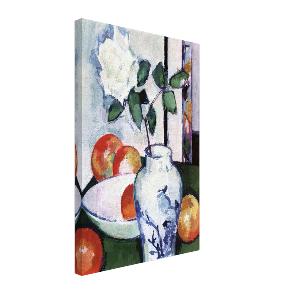 Still Life. Apples and a White Rose in an Oriental Vase by Samuel Peploe, canvas