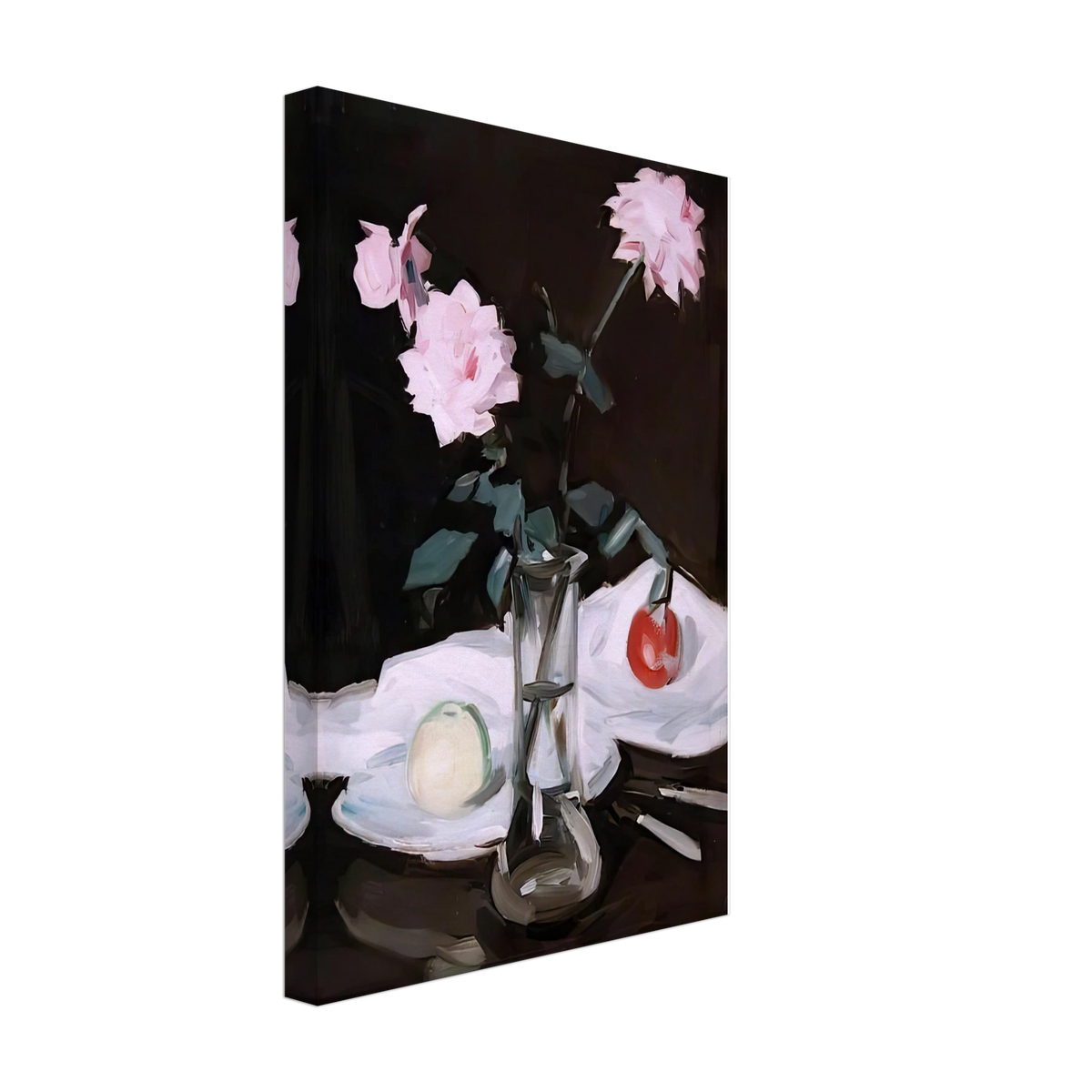 Still Life, Pink Roses by Samuel Peploe, canvas, view 2