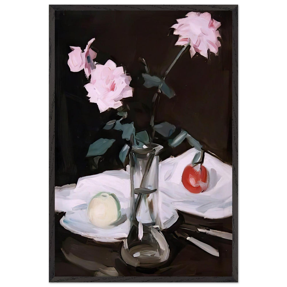 Still Life, Pink Roses by Samuel Peploe, framed poster
