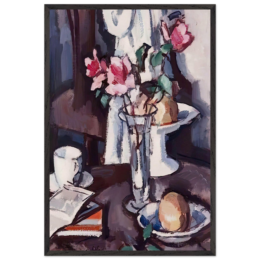Still Life, Red Roses by Samuel Peploe, framed poster