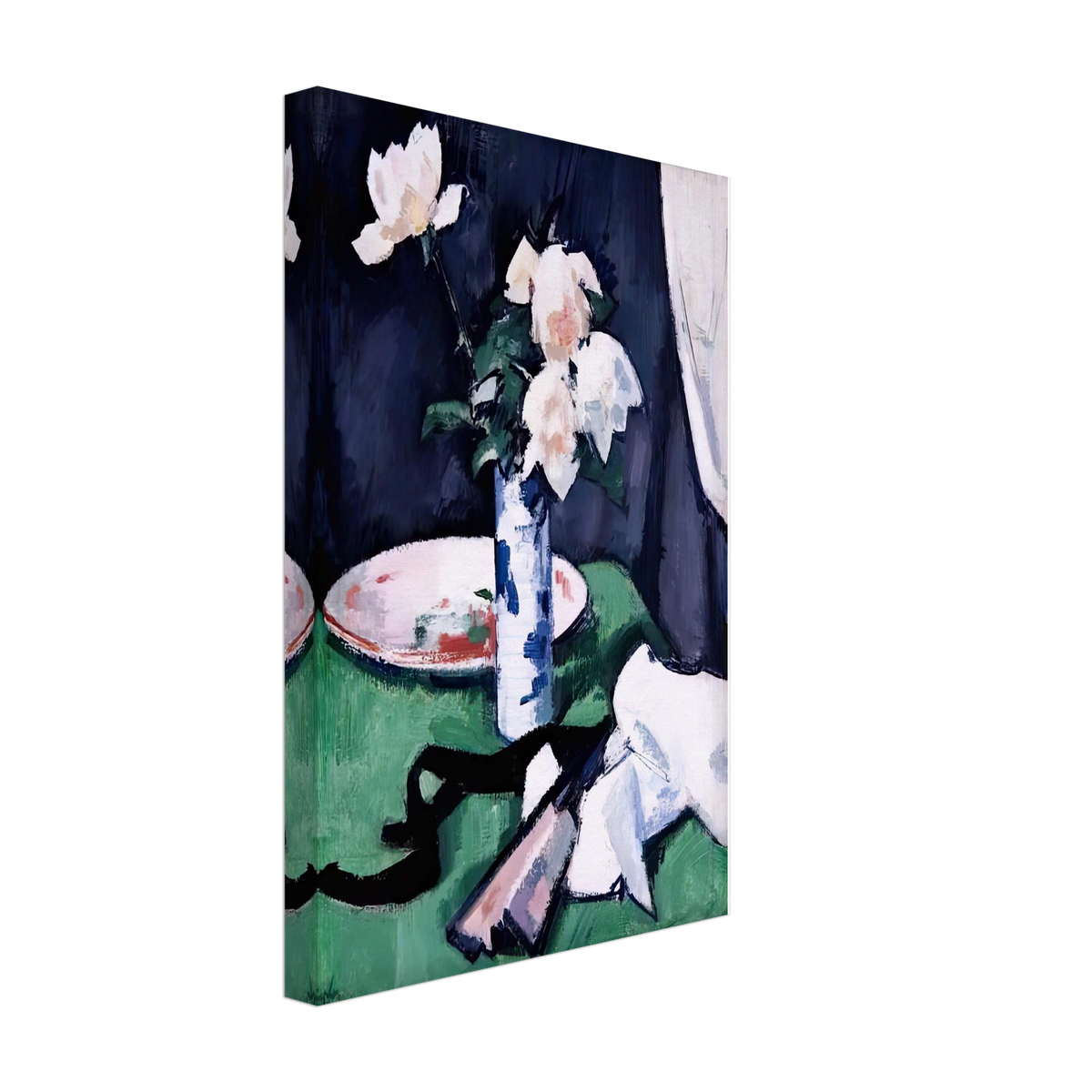 Still Life, White Roses by Samuel Peploe, canvas, view 2
