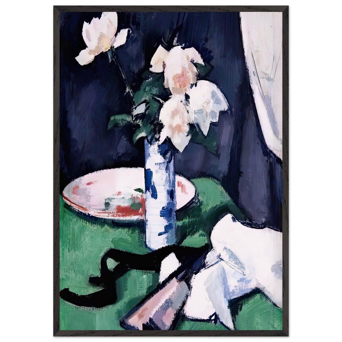Still Life, White Roses by Samuel Peploe, framed poster, view 3