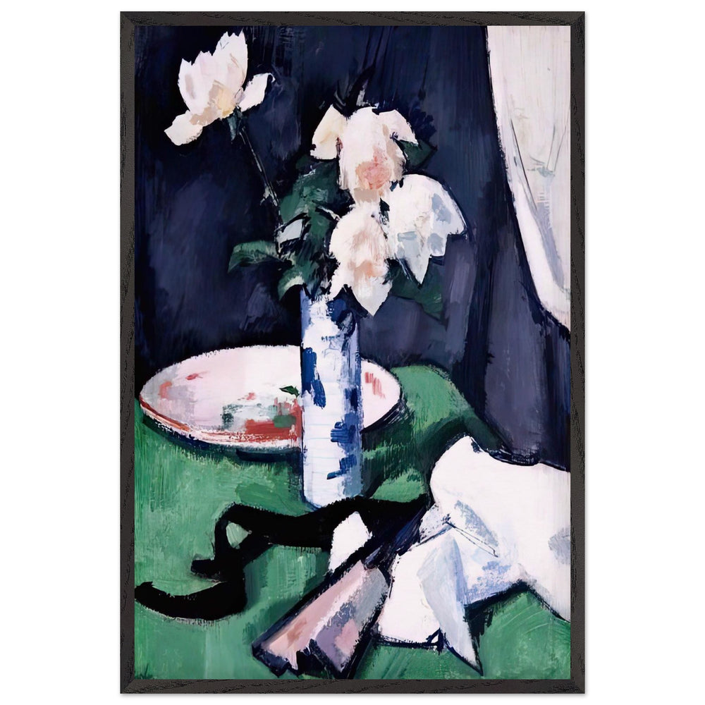 Still Life, White Roses by Samuel Peploe, framed poster