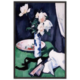 Still Life, White Roses by Samuel Peploe, framed poster