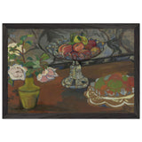 Still Life with a Bouquet of Roses, Fruit Compotes by Suzanne Valadon, framed poster, view 2