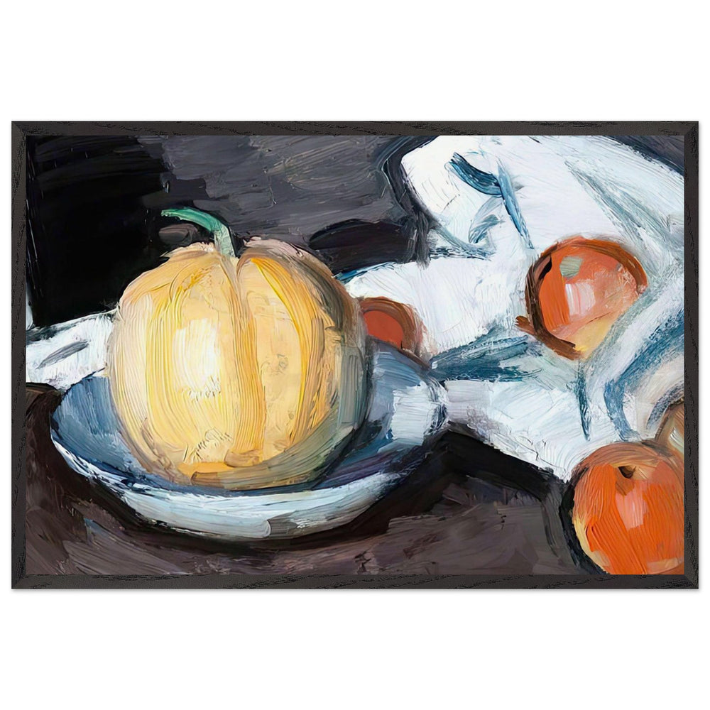 Still Life with a Melon and Apples by Samuel Peploe, framed poster