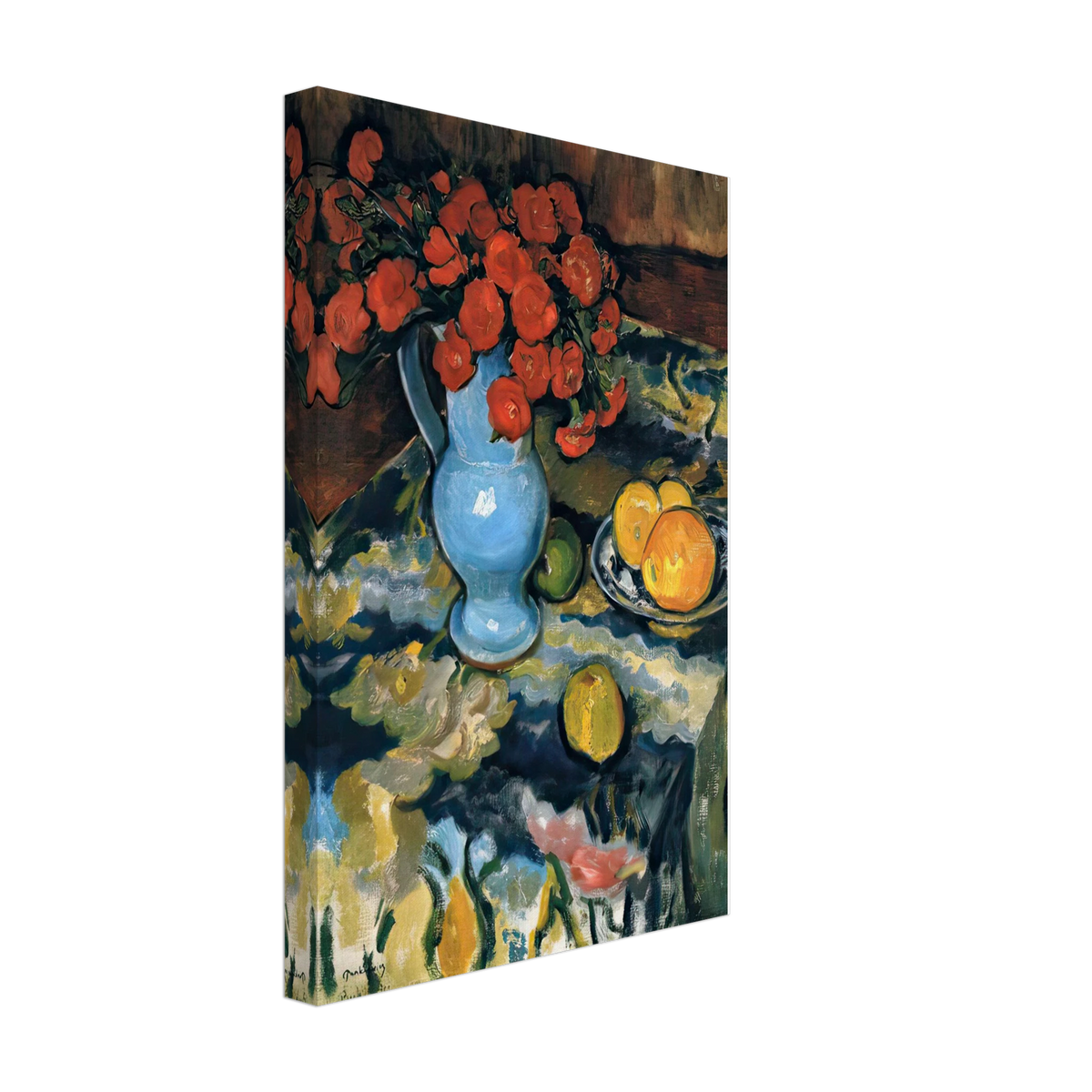 Still Life With Blue Vase by Józef Pankiewicz, canvas, view 2