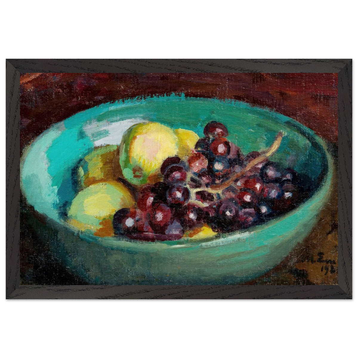Still Life with Fruit by Magnus Enckell, framed poster, view 2