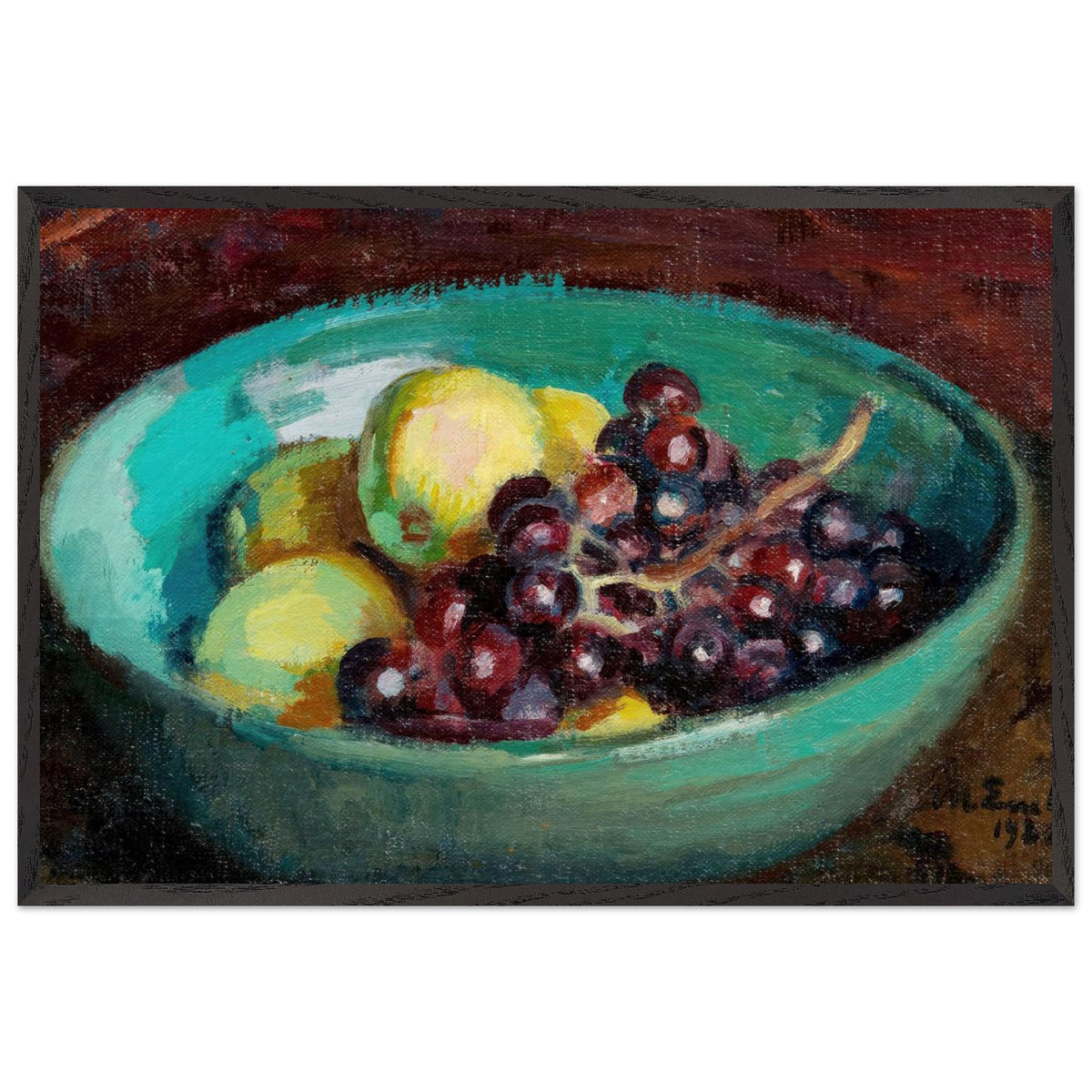Still Life with Fruit by Magnus Enckell, framed poster