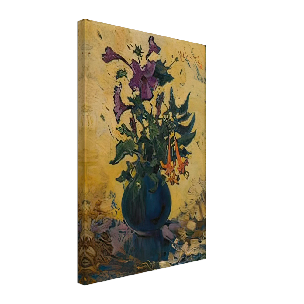 Still Life with Hibiscus and Fuchsias by Pieter Wenning, canvas