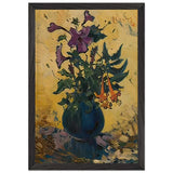 Still Life with Hibiscus and Fuchsias by Pieter Wenning, framed poster, view 2