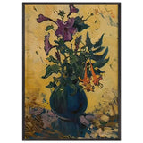 Still Life with Hibiscus and Fuchsias by Pieter Wenning, framed poster, view 3