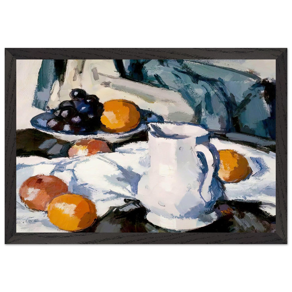 Still Life with Jug and Grapes by Samuel Peploe, framed poster, view 2