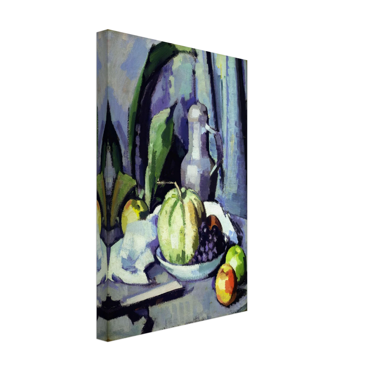Still Life with Jug, Melon, Grapes and Apples by Samuel Peploe, canvas, view 2