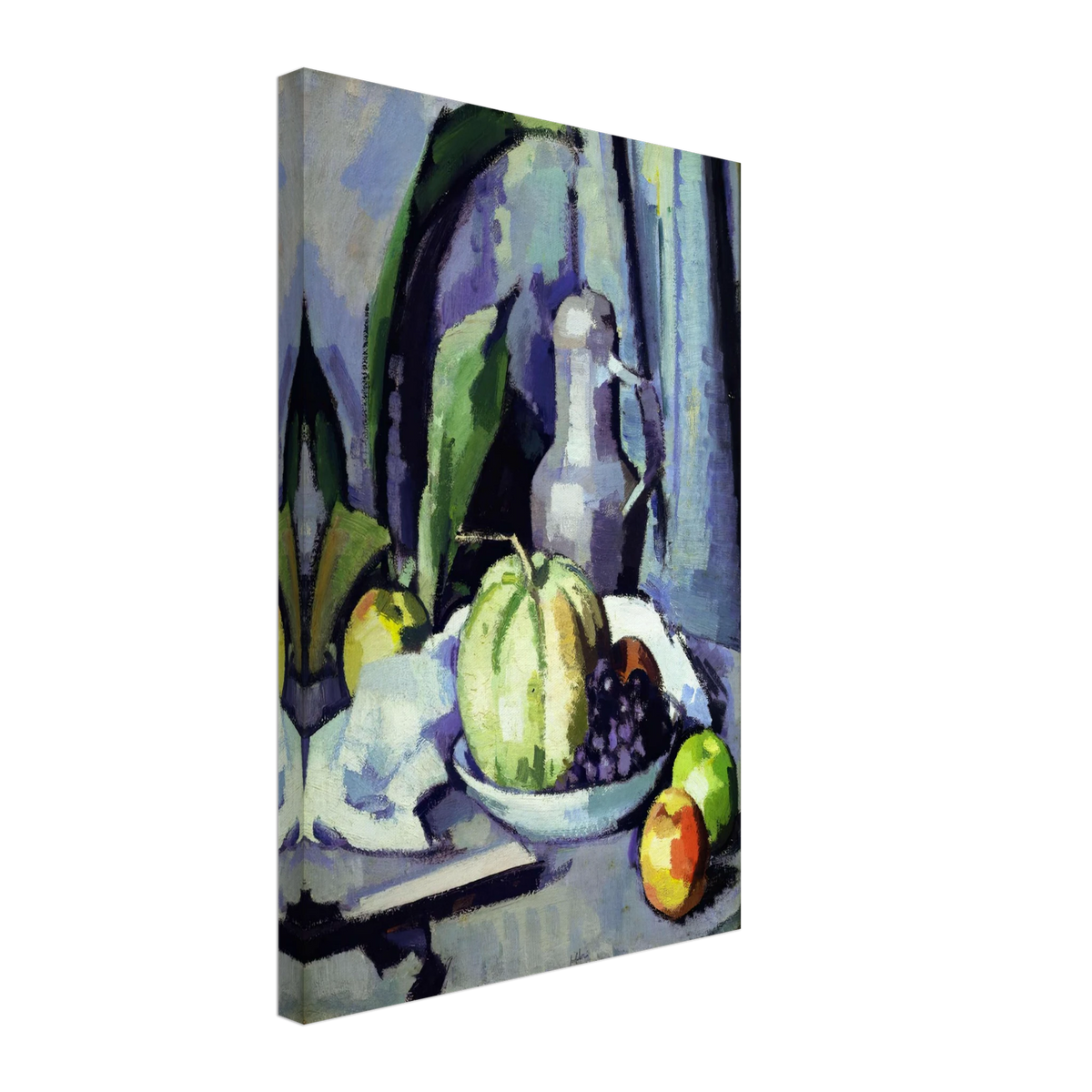 Still Life with Jug, Melon, Grapes and Apples by Samuel Peploe, canvas
