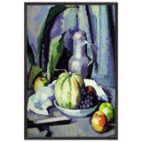 Still Life with Jug, Melon, Grapes and Apples by Samuel Peploe, framed poster