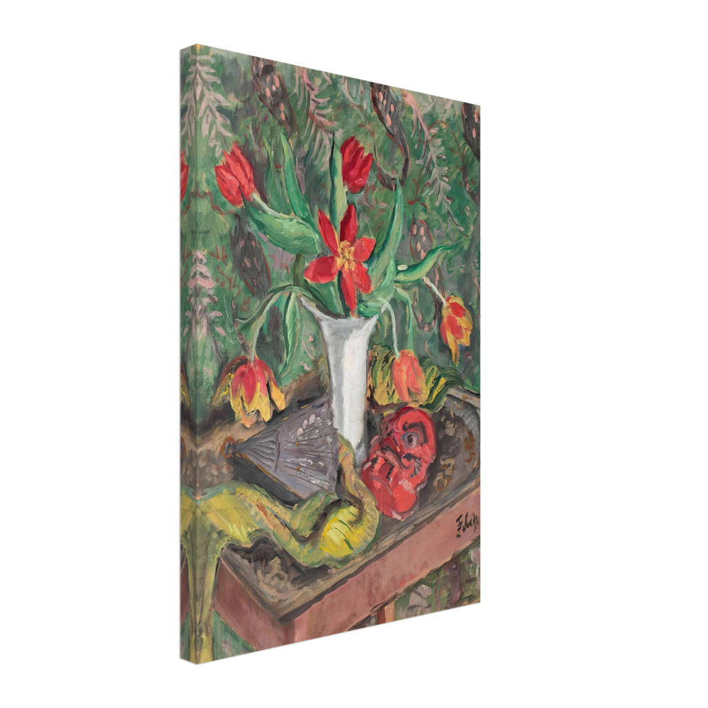 Still Life with Lilies, Fan and Red Mask by Theodor Pallady, canvas