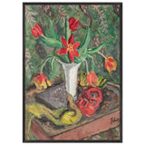 Still Life with Lilies, Fan and Red Mask by Theodor Pallady, framed poster, view 3