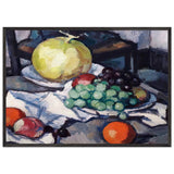 Still Life with Melon and Grapes by Samuel Peploe, framed poster, view 3