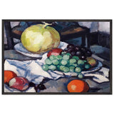 Still Life with Melon and Grapes by Samuel Peploe, framed poster