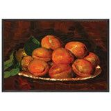 Still Life with Peaches by Octav Bancila, framed poster