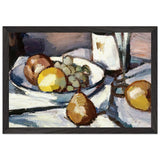 Still Life with Pears and Grapes by Samuel Peploe, framed poster, view 2