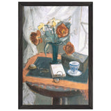 Still Life With Peonies and Clock by Theodor Pallady, framed poster, view 2
