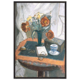 Still Life With Peonies and Clock by Theodor Pallady, framed poster