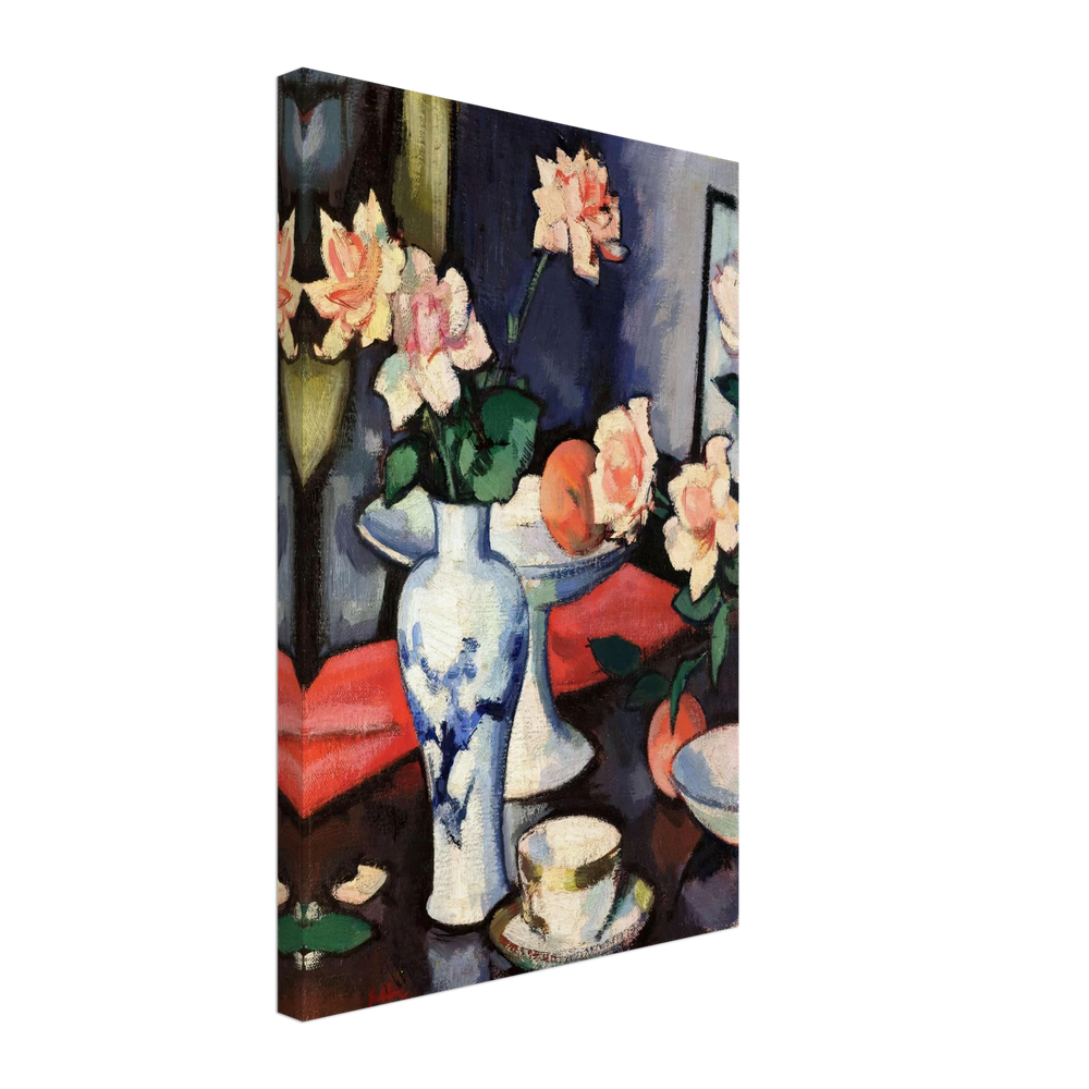 Still Life with Roses in a Chinese Vase by Samuel Peploe, canvas