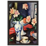 Still Life with Roses in a Chinese Vase by Samuel Peploe, framed poster, view 2