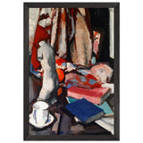 Still Life with Statuette and Books by Samuel Peploe, framed poster, view 2