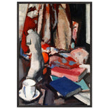 Still Life with Statuette and Books by Samuel Peploe, framed poster, view 3
